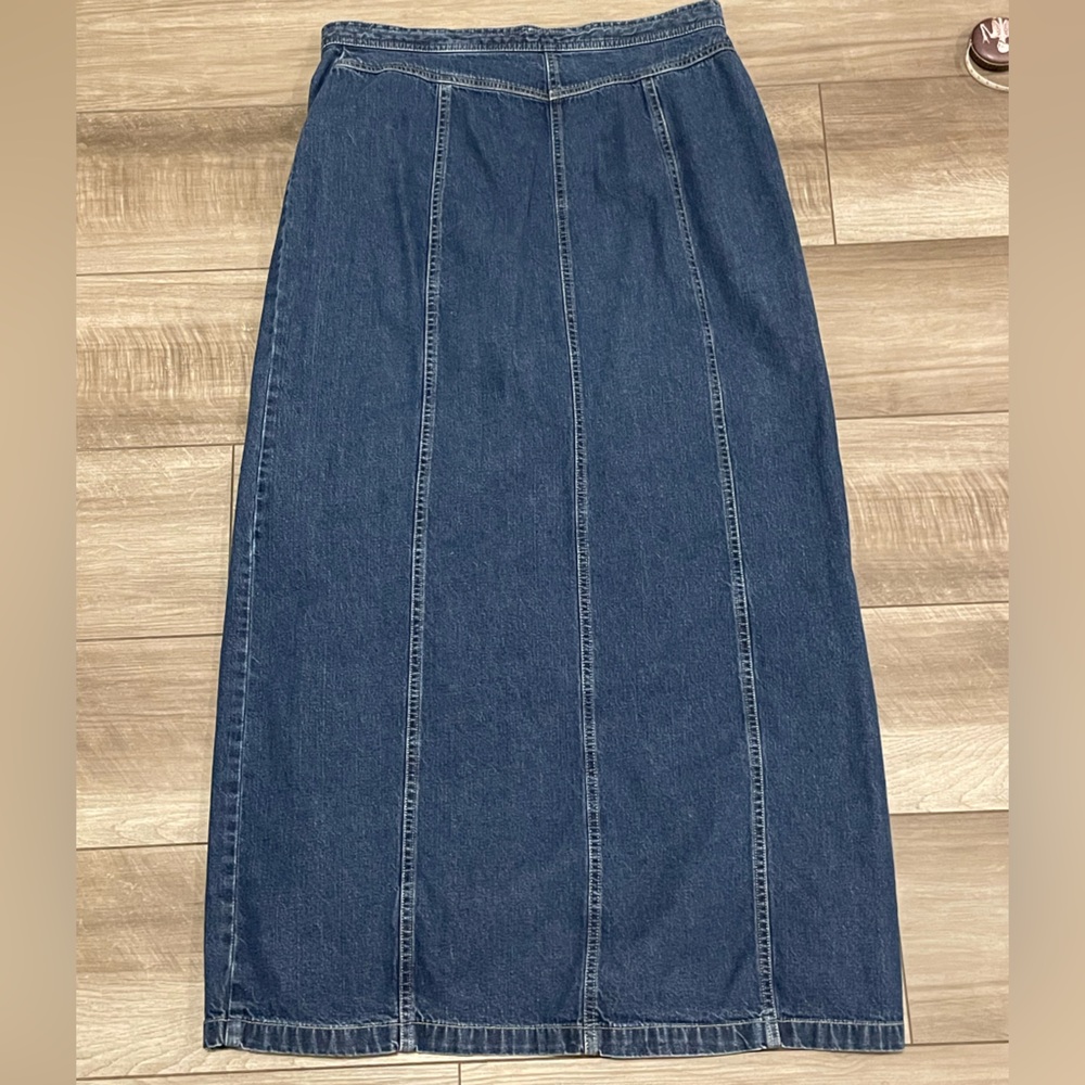 Denim Maxi Skirt with Front Slit Size 12T (tall) - Picture 7 of 7